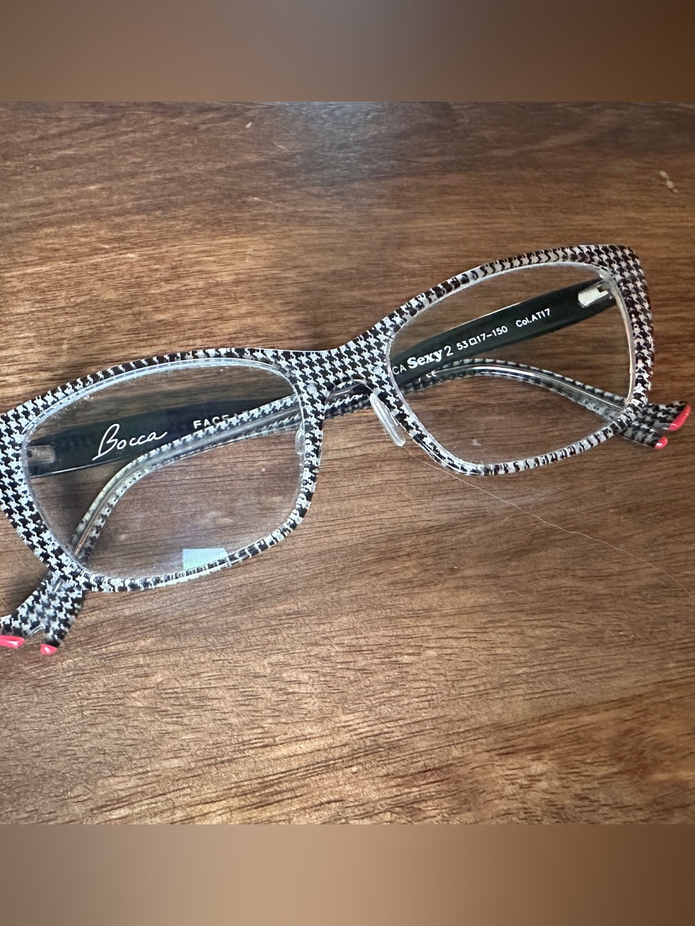 Bocca Women’s Black & White Patterned Fashion Glasses
